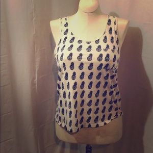 Cute J.Crew Size M pineapple Tank